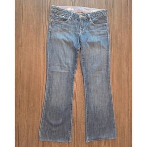 Gap 1969 Curvy Flare Jeans Womens 28/6L Medium‎ Wash Stretch Denim